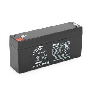 Аккумуляторная батарея AGM RITAR RT632, Gray/Black Case, 6V 3.2Ah ( 134х35х60 (66) ),0.65 kg Q10 -YT2967 фото