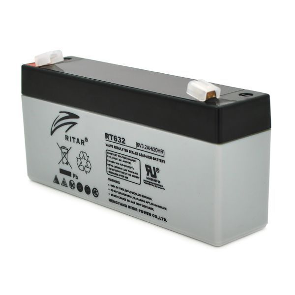 Аккумуляторная батарея AGM RITAR RT632, Gray/Black Case, 6V 3.2Ah ( 134х35х60 (66) ),0.65 kg Q10 -YT2967 фото