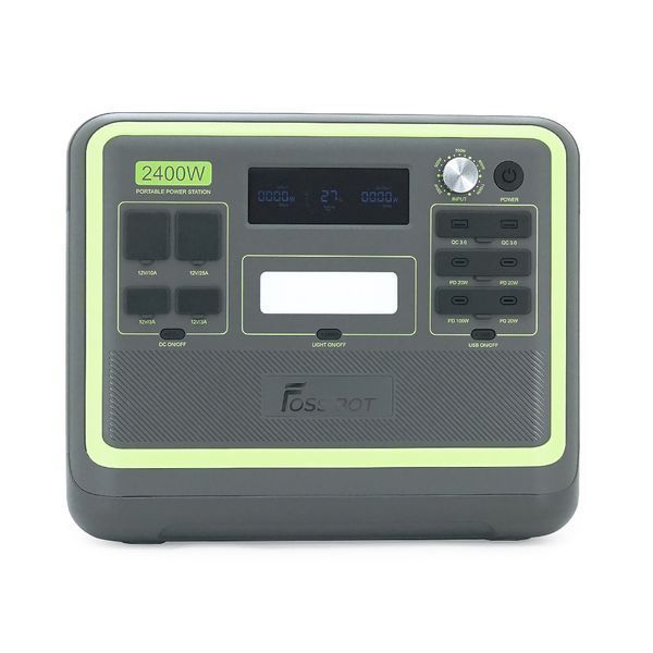 Портативная зарядная станция FOSSiBOT F2400, 2200W/2048Wh LiFePO₄, MPPT 500W max, XT60-12V/25А, 2xDC5521-12V-3A, CarPort-12V-10A, 2xAC230V, 2xUSB-A-18W, 4xUSB-C-100W, Wi-Fi, Bluetooth, charge 2 h,386*840*321 мм. 22кг -YT45765 фото