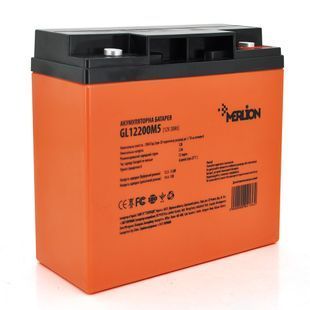 Аккумуляторная батарея MERLION GL12200M5 12 V 20 Ah ( 180 x 78 x 165 (168) ), 5,4 kg Orange Q4 -YT2136 фото