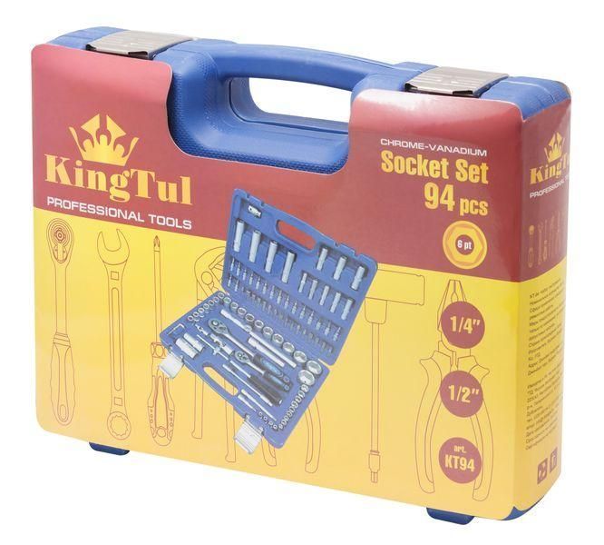 Набор инструментов 94 предмета 1/2'', 1/4'' (6гр.)(4-32мм) KINGTUL KT-94 2068 фото