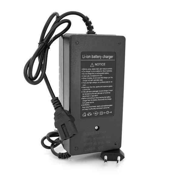 Зарядний пристрій для акумуляторів LiFePo4 36V(43.8V),12S,4A, штекер Triangle plug (T-tipe/C13/IEC). з індикацією. 160x73x45 мм -YT36921 фото