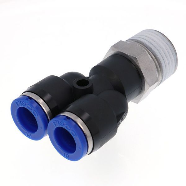 Фитинг Y-образный для пластиковых трубок 10мм с наружной резьбой 1/2" ROCKFORCE RF-SPX10-04 2369 фото