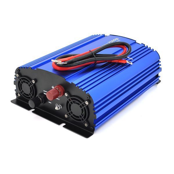 Інвертор напруги Tommatech MS-2500, 24V/220V, 2500W з апроксимованою синусоїдою, 2Shuko, USB, 2*клемні дроти, 10 запобіжників, Q2 -YT29769 фото