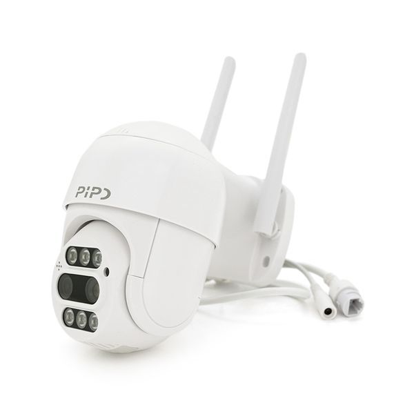 4+4Мп Wi-Fi відеокамера з двома об'єктивами вулична SD/картка PiPo PP-IPC33D4MP20 PTZ 2.8mm ICSee -YT28299 фото
