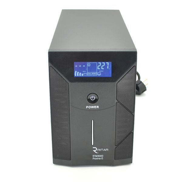 ДБЖ Ritar RTM3000 (1800W) Proxima-D, AVR, 3st, 3xSCHUKO socket, 4x12V9Ah, metal Case Q1 (500 * 245 * 350) 21,8 кг (400 * 145 * 210) -YT5865 фото