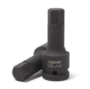 Головка-бита 6-гранная ударная 19мм 3/4" (L-90мм) Forsage F-2649019 323 фото