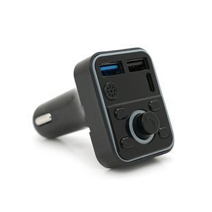 FM-модулятор D1, підсвічування 7 кольорів, 1.5-3.1A, USB, TF, 49.5х41х36 -YT35593 фото