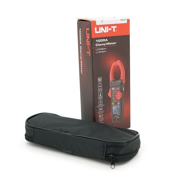 Цифровые токоизмерительные клещи UNI-T UT206A Измерения: V (AC/DC), A (AC), &Omega;, &deg;C/&deg;F, Hz (NCV). Функции: Data Hold, REL, прозвонка, подсветка. -YT42171 фото