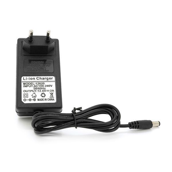 Зарядний пристрій для акумуляторів Li-ion 12V(12,6V),3S,2A, штекер 5,5х2,5мм, LED-індикація -YT36925 фото