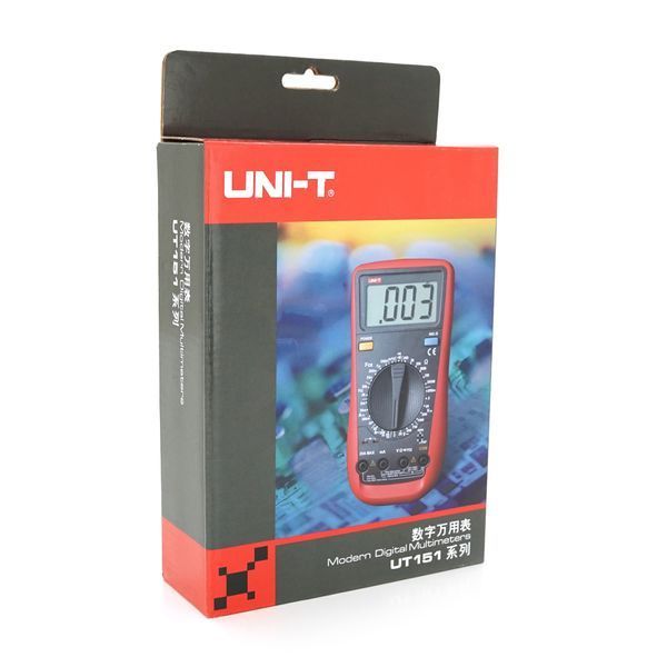 Мультиметр UNI-T UT151A Вимірювання: V (AC/DC), A (AC/DC), &Omega;, C. Функції: продзвонювання, тест діодів, перевірка батарей -YT2052 фото