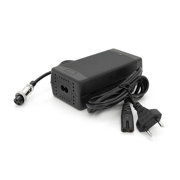 Зарядний пристрій акумуляторів LiFePO4 12V (14.6V), 4S,10A, штекер GX16, з індикацією, 133х67х45mm, 0.3kg YT-37002 фото