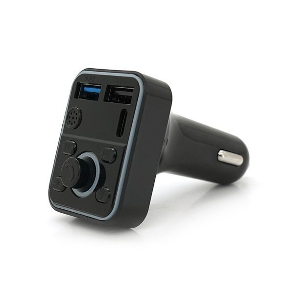 FM-модулятор D1, підсвічування 7 кольорів, 1.5-3.1A, USB, TF, 49.5х41х36 -YT35593 фото