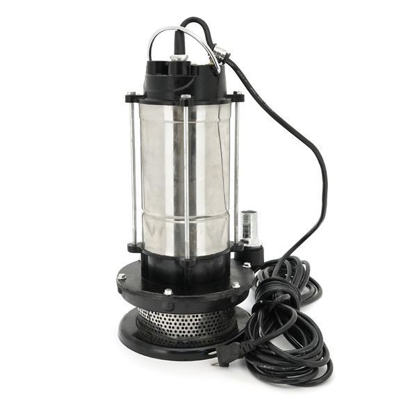 Занурювальний насос, 2200W, 220V, до 5 м&sup3;/год, підйом до 35 м, 25мм, нержавіюча сталь, 400х220х220 мм, 9.580 кг. + перехідник -YT38241 фото
