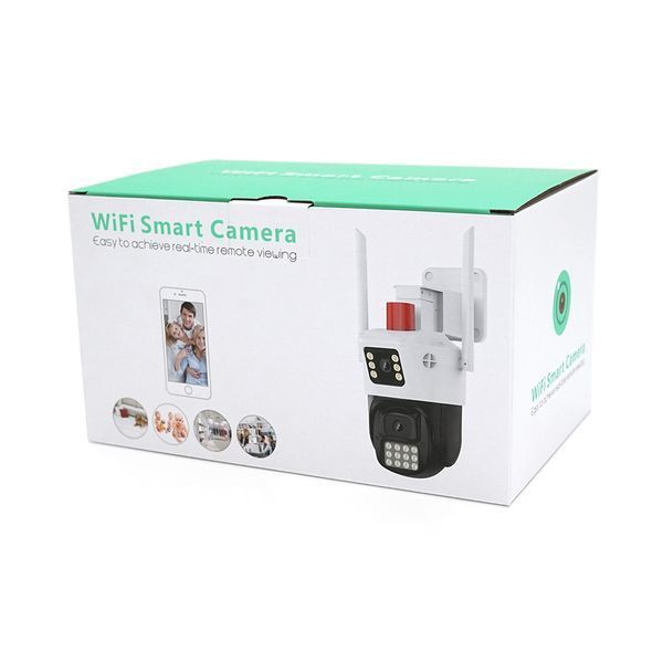 4+4Мп Wi-Fi/LAN видеокамера с двумя объективами уличная SD/карта PP-IPC34D4MP20 PTZ 2.8mm ICSee -YT28320 фото