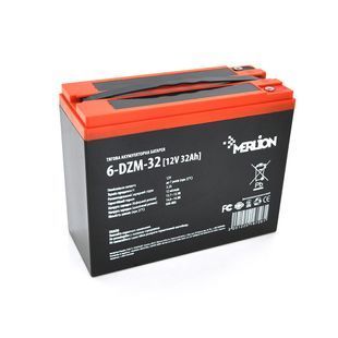 Тяговая аккумуляторная батарея AGM MERLION 6-DZM-32, 12V 32Ah M5 ( 218x95x175мм), 9,5 кг.Q2 -YT16726 фото