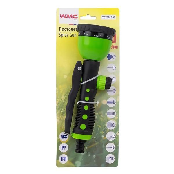 Пістолет-розпилювач поливальний (10 режимів розпилення) WMC TOOLS WT-TG7201051 50054 фото