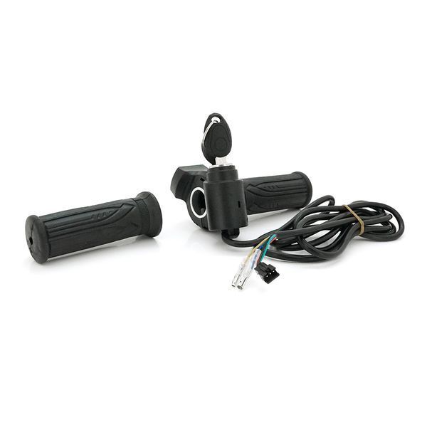Ручка газа с ключем для электровелосипеда 12-72V+вольтметр, пластмасс, Box -YT36300 фото