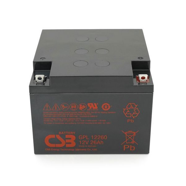 Акумуляторна батарея CSB GPL12260, 12V 26Ah (166х175х125 мм), Q2/72 (В'ЄТНАМ) -YT37517 фото
