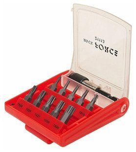 Набір біт 11пр. 1/4" Torx з бітотримачем (T10, T15, T20, T25, T27, T30, T40, T7, T8, T9; L-25мм) ROCKFORCE RF-21113 3679 фото