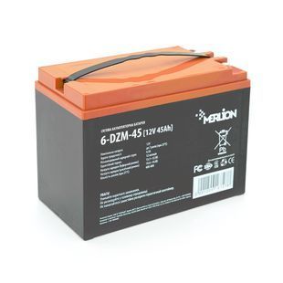 Тяговая аккумуляторная батарея AGM MERLION 6-DZM-45, 12V 45Ah M5 (223*121*175) Q2 -YT16727 фото