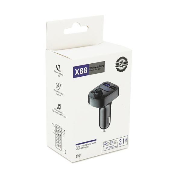 FM-модулятор X88, USB, TF, 49.5х41х36 -YT35595 фото