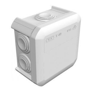 Коробка розподільна зовнішня Т40 90х90х52 IP55 OBO Bettermann колір білий -YT523 фото