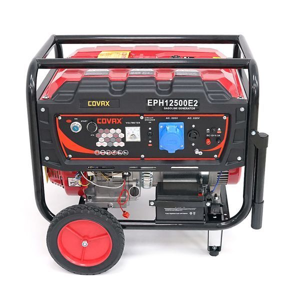 Генератор бензиновий COVAX EPH12500E2, 8.0kW, однофазний 220V, 50Hz, DC12V, 18HP, Electric Starter, tank 25L, 705x560x570mm, 86kg YT-45590 фото
