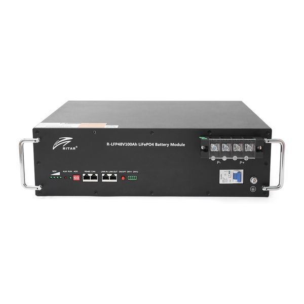 Акумуляторна батарея Ritar LiFePO4 48V 100Ah 4800Wh BMS100@16S для монтажу у стійку ( 442 x450 х 175 ) Q1 -YT17049 фото