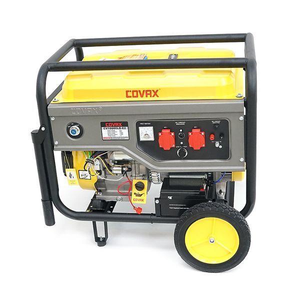 Генератор бензиновый COVAX CV10000LD-E2, 7.0kW, однофазный 220V, 50Hz, DC12V, 18HP, Recoil/Electric Starter, tank 25L, 705x550x570mm, 84kg -YT45596 фото