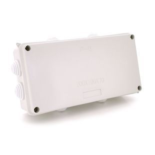 Коробка розподільна зовнішня PIPO Р60 200х100х70мм; IP54; пластик; (РР) 8 гермовводів; біла; Q24 -YT24597 фото