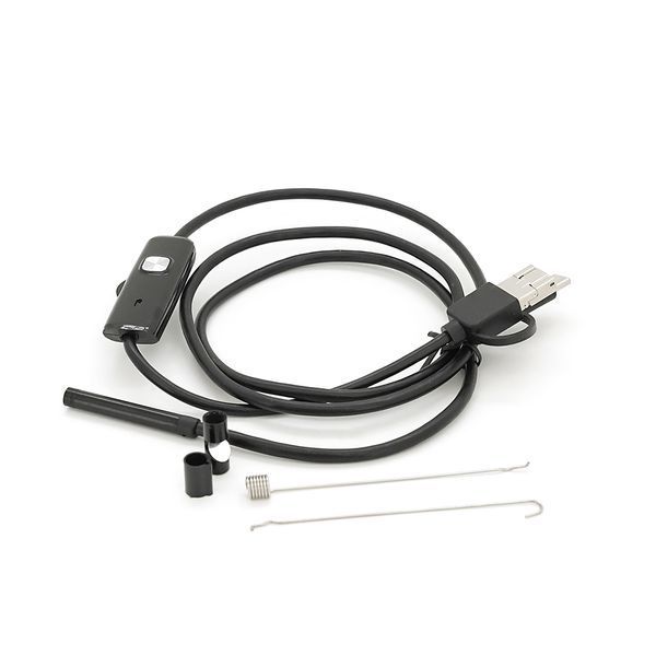 Універсальний ендоскоп 3в1 (USB+MicroUSB/Type-C) для смартфона/ПК, камера 5.5мм, жорсткий кабель 1м, з LED-підсвічуванням, IP67 -YT15934 фото