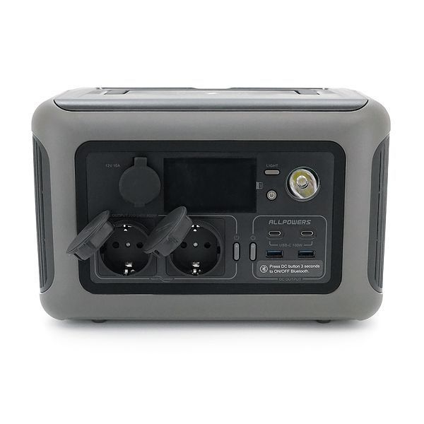 Power station ALLPOWERS R600 APP Control, 600W, 299Wh LiFePO4 3500Cycles, MPPT 300w max, CAR port, DC12/24V, 2хAC 220V, 2xUSB-TYPE-C 100W, 2xUSB-A 36W -YT45406 фото