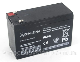 Акумулятор Xinleina 12V 7Ah 6-FM-7 AGM VRLA для дитячого електромобіля, ДБЖ, сигналізації (150х65х100 мм) Xinleina 12 7 фото