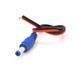 Разъем питания DC-M (D 5,5x2,1мм) => кабель длиной 25см black-red , Blue Plug OEM Q100 -YT3835 фото 1