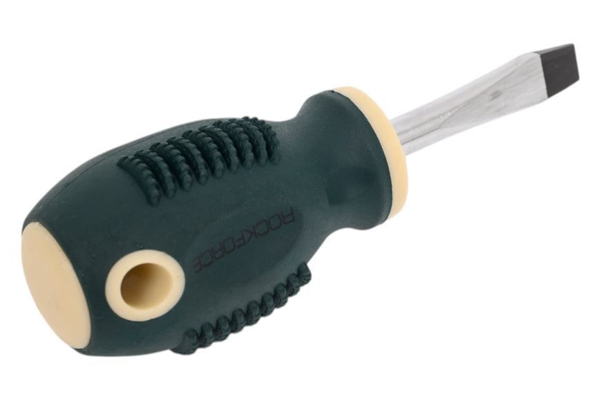 Отвертка шлицевая магнитная "Profi" S2 SL6.5х38мм, на пластиковом держателе ROCKFORCE RF-70365038 28265 фото
