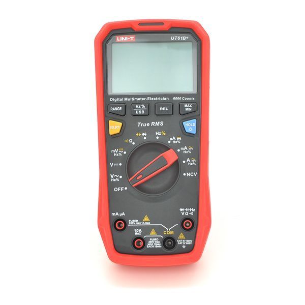 Мультиметр UNI‑T UT61B+ Измерения: V AC/DC, A AC/DC, &Omega;, C, Hz, Duty (NCV, True RMS); Функции: Data Hold, Max/Min, REL -YT2051 фото