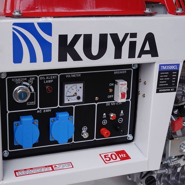Генератор дизельний Kuyia TM3500CL, однофазний, 110-240V, 50Hz, 2,8-3кВт, об'єм 12,5л YT-20454 фото