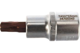 Головка 1/2" з насадкою Torx T45H з отвором L- 55мм ROCKFORCE RF-34705545 Premium 46905 фото