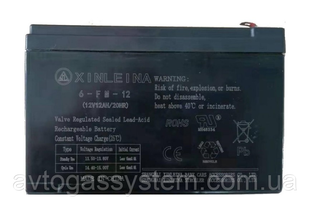 Акумулятор Xinleina 12V 12Ah 6-FM-12 AGM VRLA для ДБЖ, інвертора, сигналізації (150х95х100 мм) Xinleina 12 12 фото