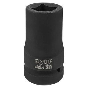 Головка ударна для футорки 1" 24мм 4-гранна Rockforce 57938 фото