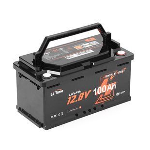 Аккумуляторная батарея Li-TIME LiFePO4 12.8V 100Ач 1280Wh Bluetooth, 4000Cycles, BMS100A, &le;40m&Omega;, IP65, L358*B177*H188 mm, 9.9 kg -YT45535 фото