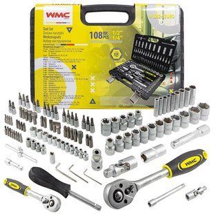 Набір інструментів 108пр. 1/2", 1/4" (6гр.) (4-22мм) WMC TOOLS WT-41082-5EURO 51377 фото