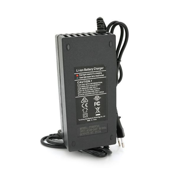 Зарядний пристрій Jinyi для акумуляторів Li-ion 60V(67,2V),16S,3A,штекер 5,5,з індикацією,BOX -YT22396 фото