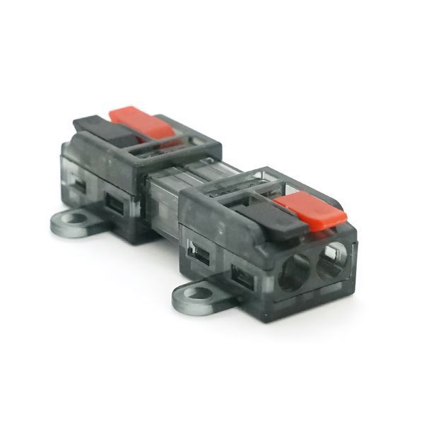 Клема роз'ємна з натискними затискачами 2-провідна LT-2-2М, 2-pin, 250V, 32A, 0.5-2.5mm2, 13,5*30*11mm, під кріплення, сіра -YT44509 фото