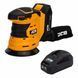 Аккумуляторная эксцентриковая шлифмашина JCB 18V (125 мм) с батареей 2.0 Ач и быстрым зарядным устройством JCB-18OS-2XB-E 57232 фото 1