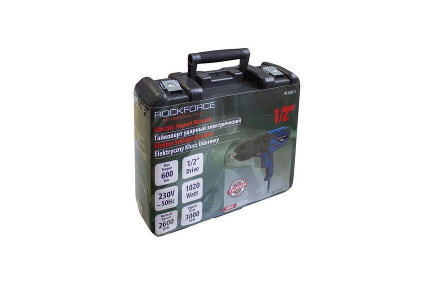 Гайковерт ударний електричний 1/2" 230V 1010W 500Нм з комплектом головок (17, 19, 21, 23мм) ROCKFORCE RF-03071 50167 фото