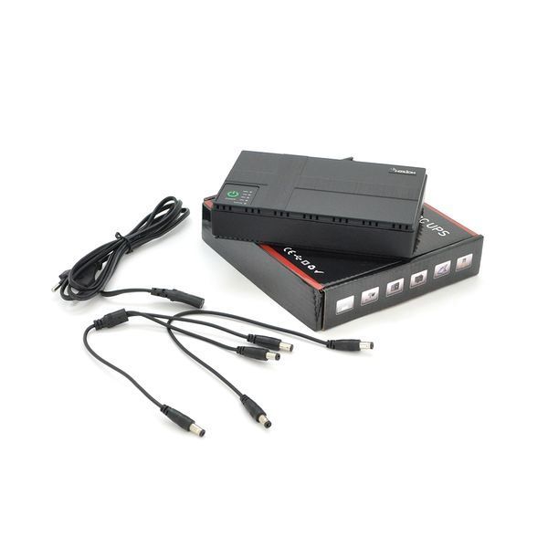 ИБП для роутера Merlion MINI DC1018P, 18W, Output: USB-5V, DC-5V/9V/12V, POE-15/24V, 1/2A, Li-ion 10400mAh, 160х105х32мм, 385 грам, Black, BOX -YT37247 фото