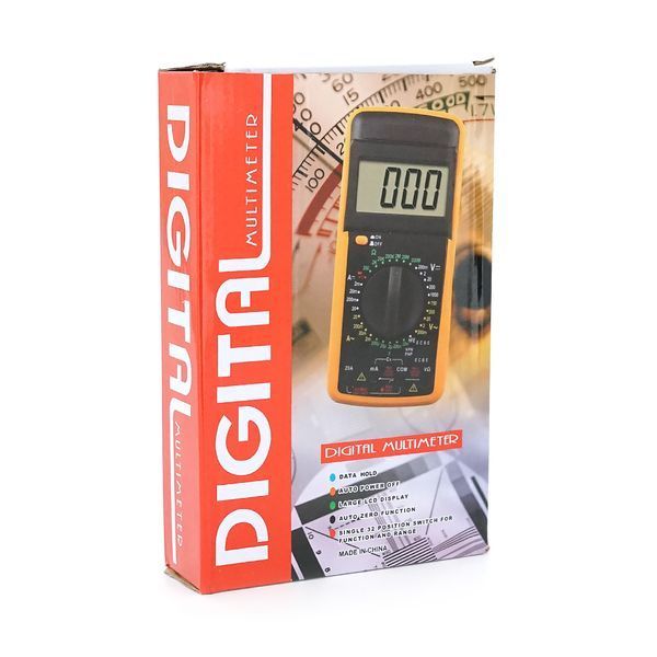Мультиметр DT-9208A, Вимірювання: V, A, R, C, F, T, 186 х 86 х 41mm, 318г, Q50 -YT1695 фото