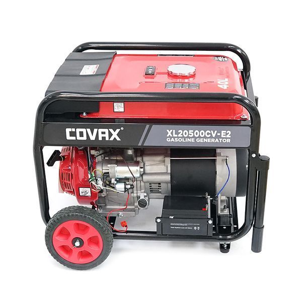 Генератор бензиновий COVAX XL20500CV-E2, 9.5kW, однофазний 220V, 50Hz, DC12V, 21HP, Electric Starter, tank 25L, 710x535x555mm -YT45602 фото